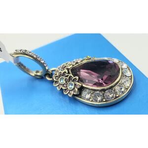 Heidi Daus “Elegant Abundance” Pendant/Enhancer/Charm – Amethyst-Color - NIB